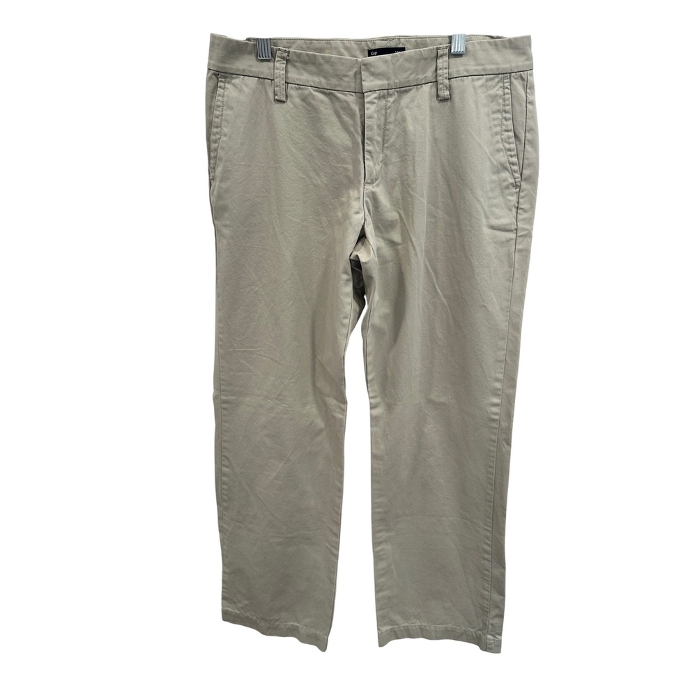 Gap Women Khaki Chino Pants‎ Straight Leg Casual Comfort Size 8